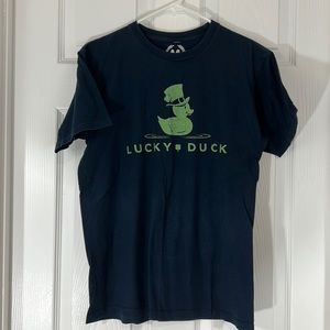Lucky Duck Men's Black T-Shirt